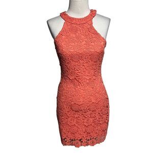 Lulus NWT Love Poem Sleeveless Eyelet Lace Sexy Bodycom Mini Dress Size XS